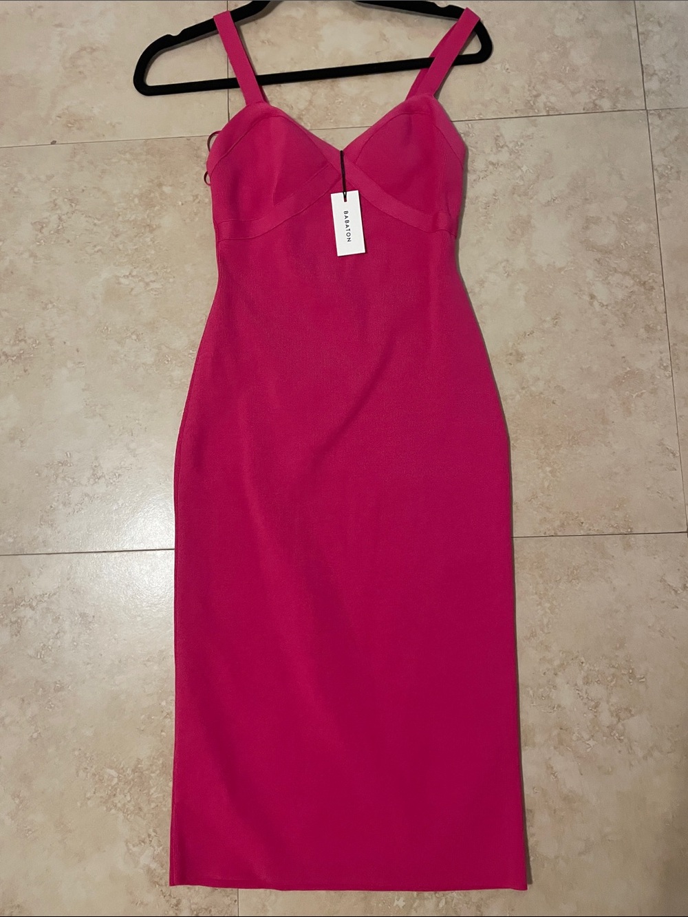 ARITZIA Babaton Greata Sculpt Kneet Dress Eros Pink Rose Dress Size S/P